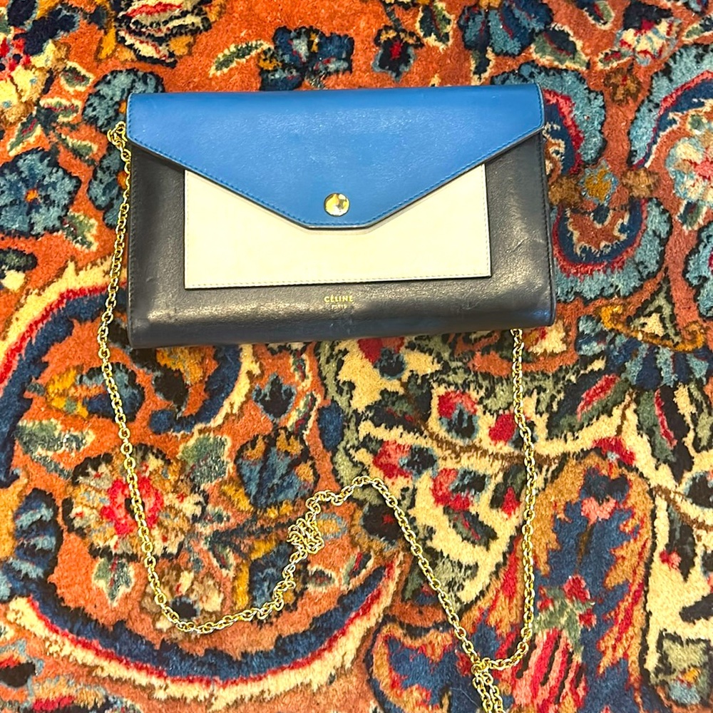 Celine handbag with chain. Good condition but some signs of wear.